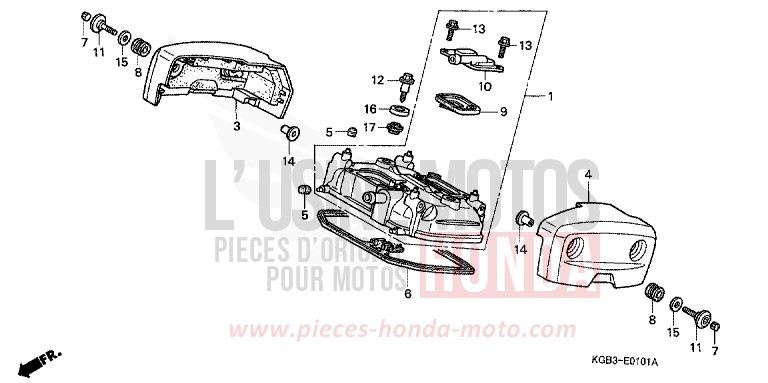 ZYLINDERKOPFDECKEL (HINTEN) von Shadow VT125C MUTE BLACK METALLIC (NH359) von 1999